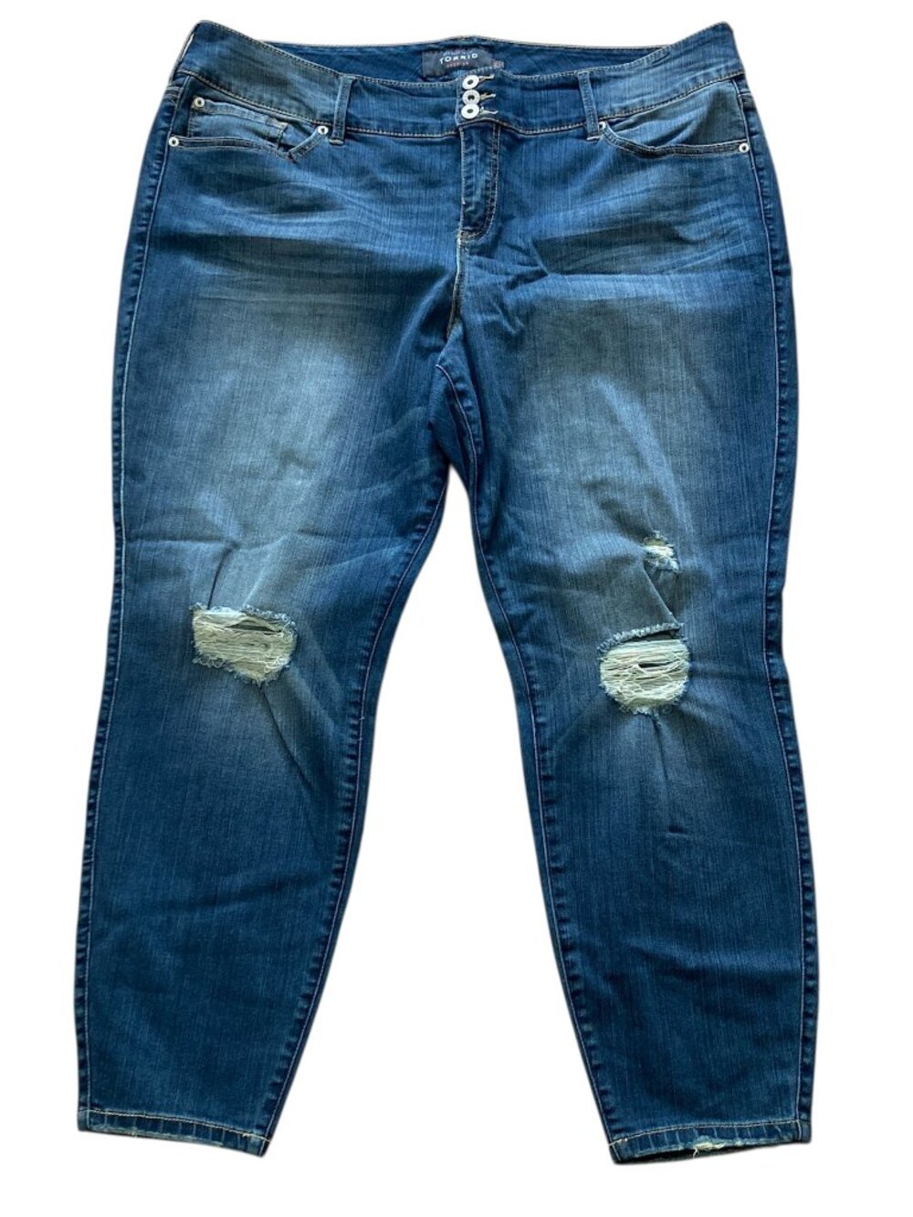 Torrid Distressed Skinny Jegging Jeans 24S Short Inseam